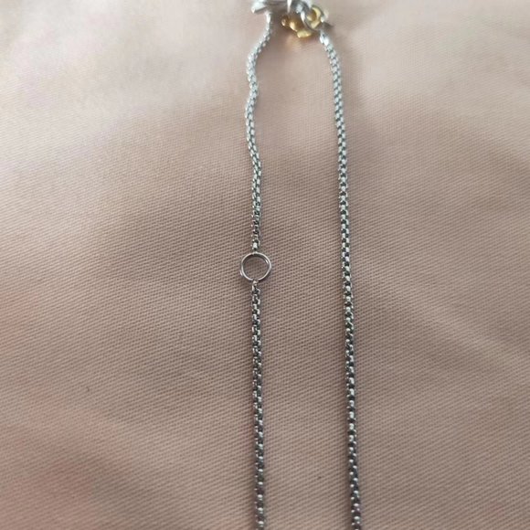 David Yurman 14K Yellow Gold X Cross Necklace in Sterling silver - Picture 8 of 8